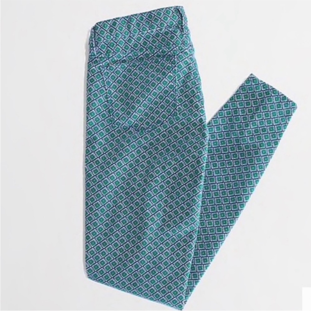 Women’s Blue J Crew Printed Skinny Jeans - Size 27